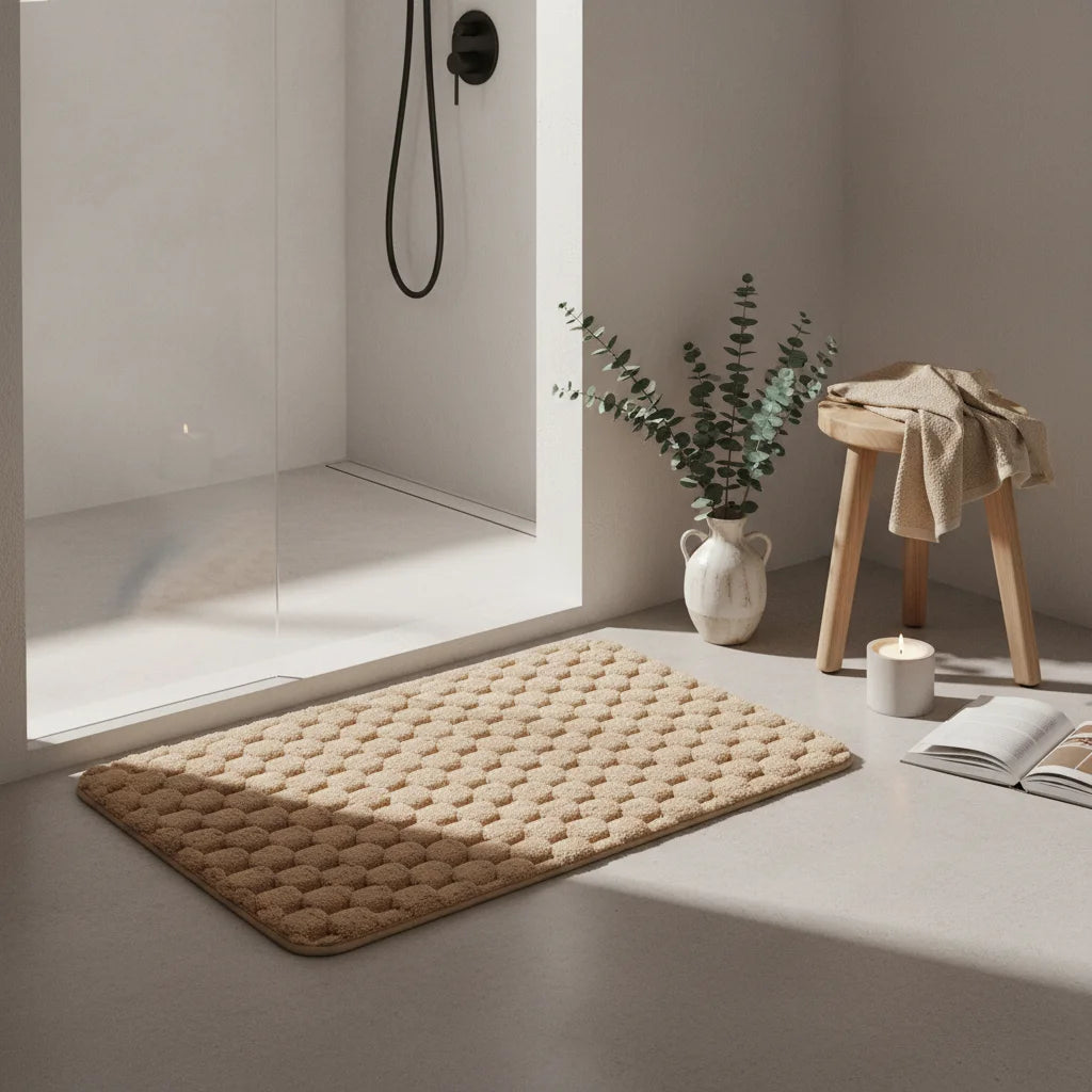 Tapis de Bain Ultra Doux Beige Sable