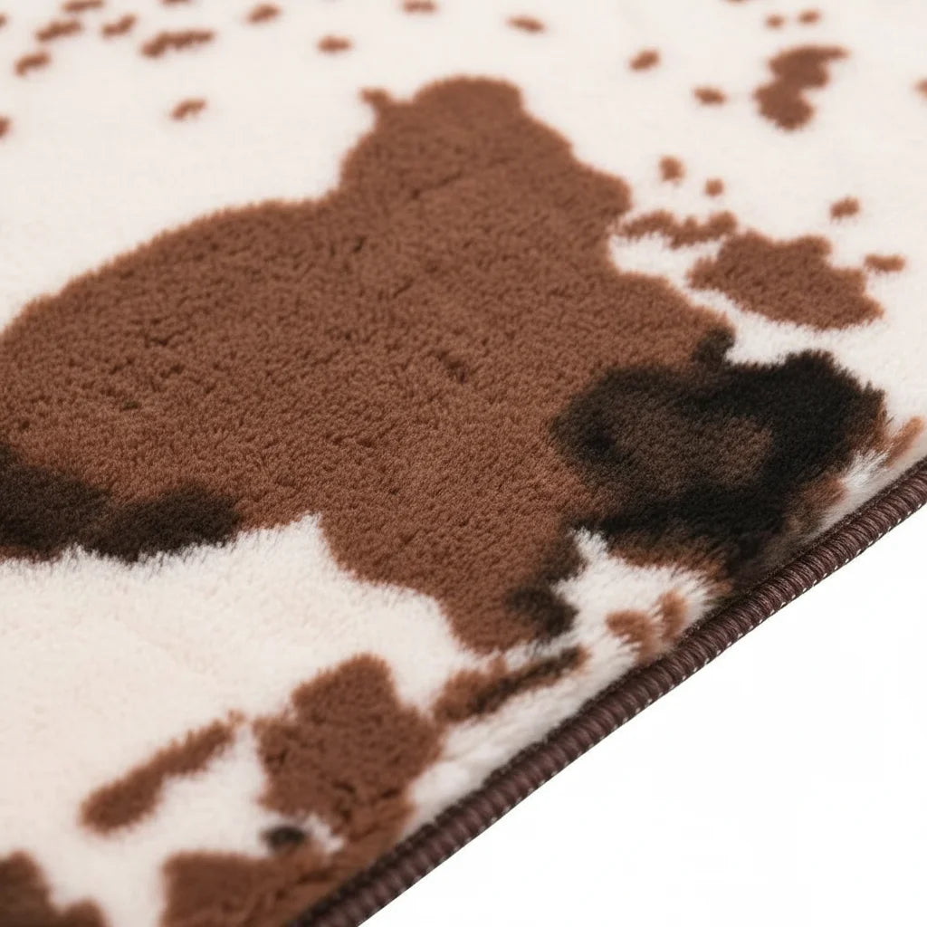 Tapis de Bain Vache Vache Brune