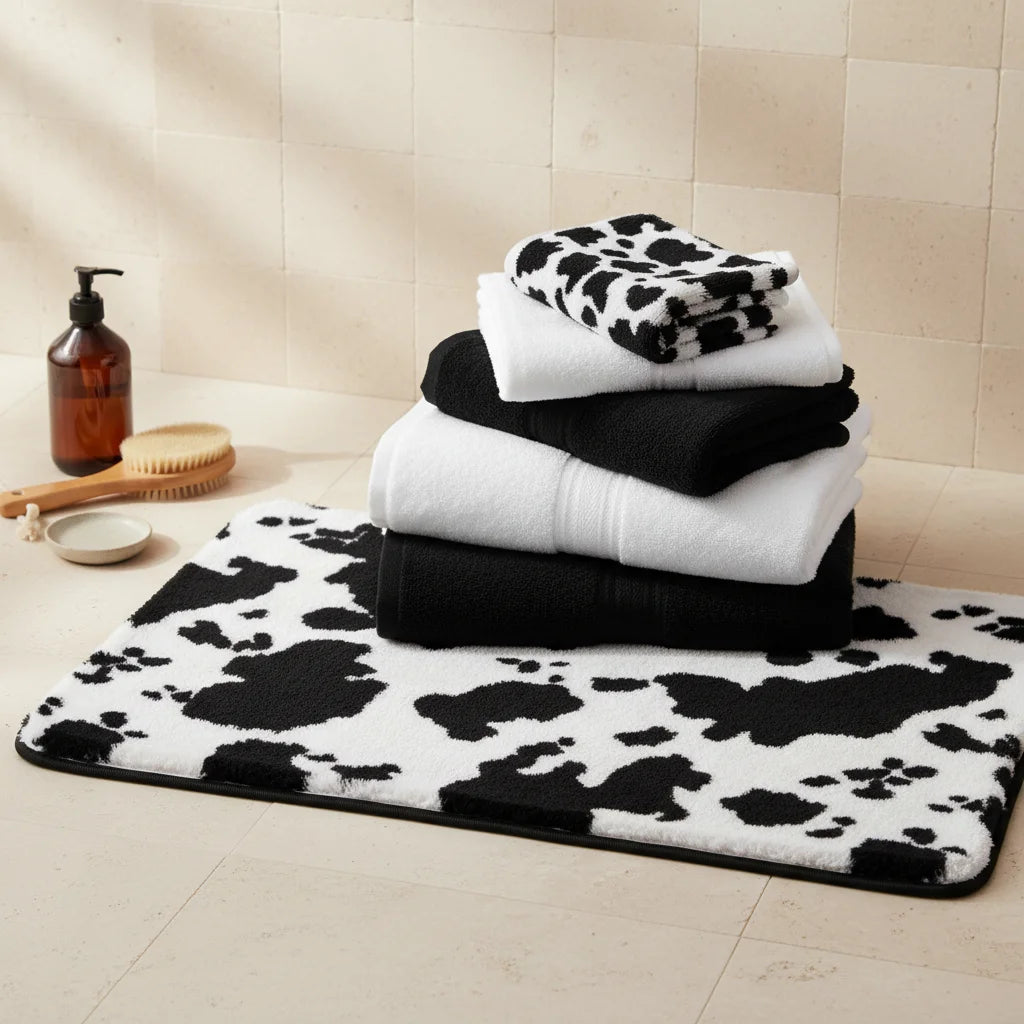 Tapis de Bain Vache Vache Holstein