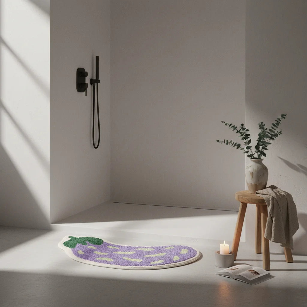 Tapis de bain végétal