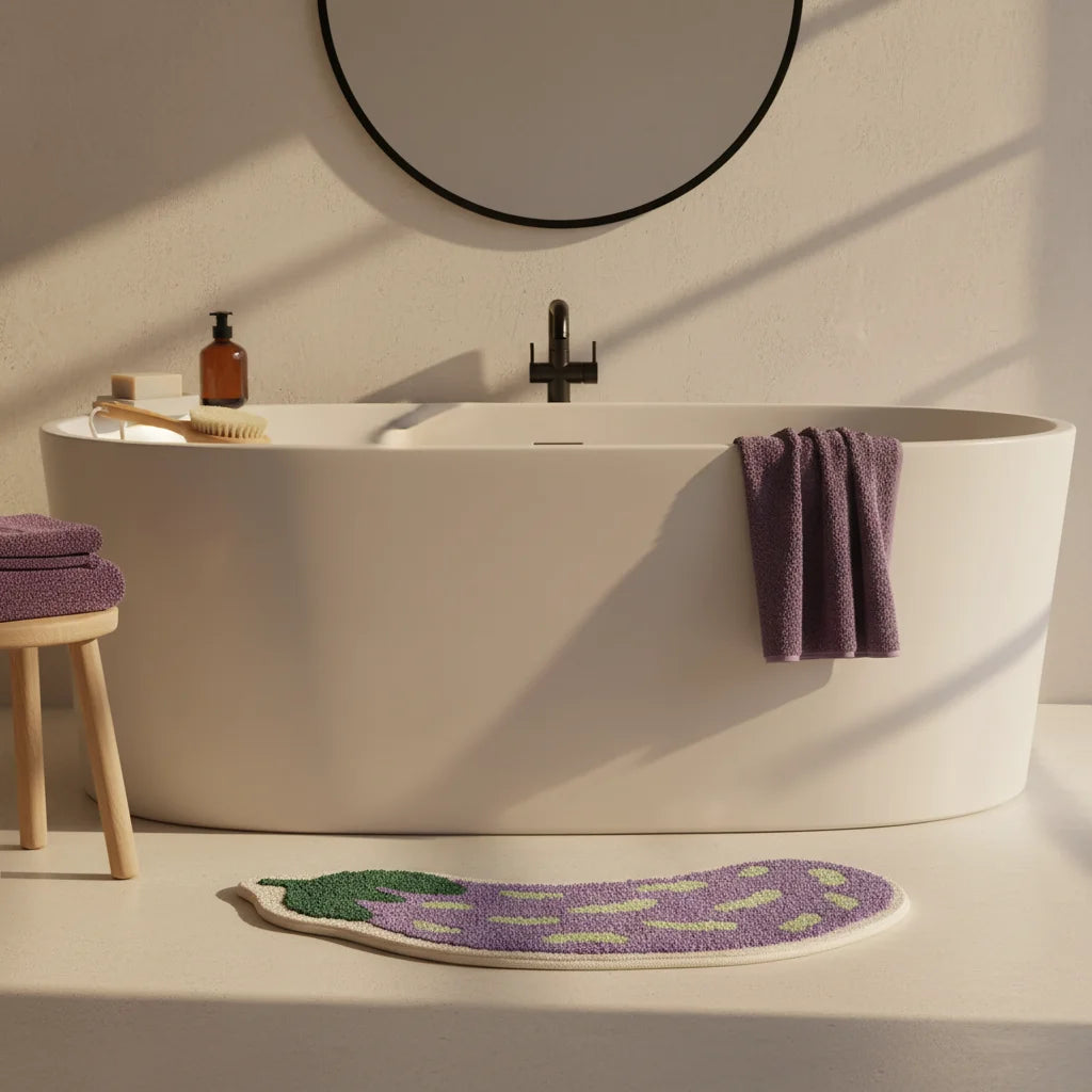 Tapis de bain végétal