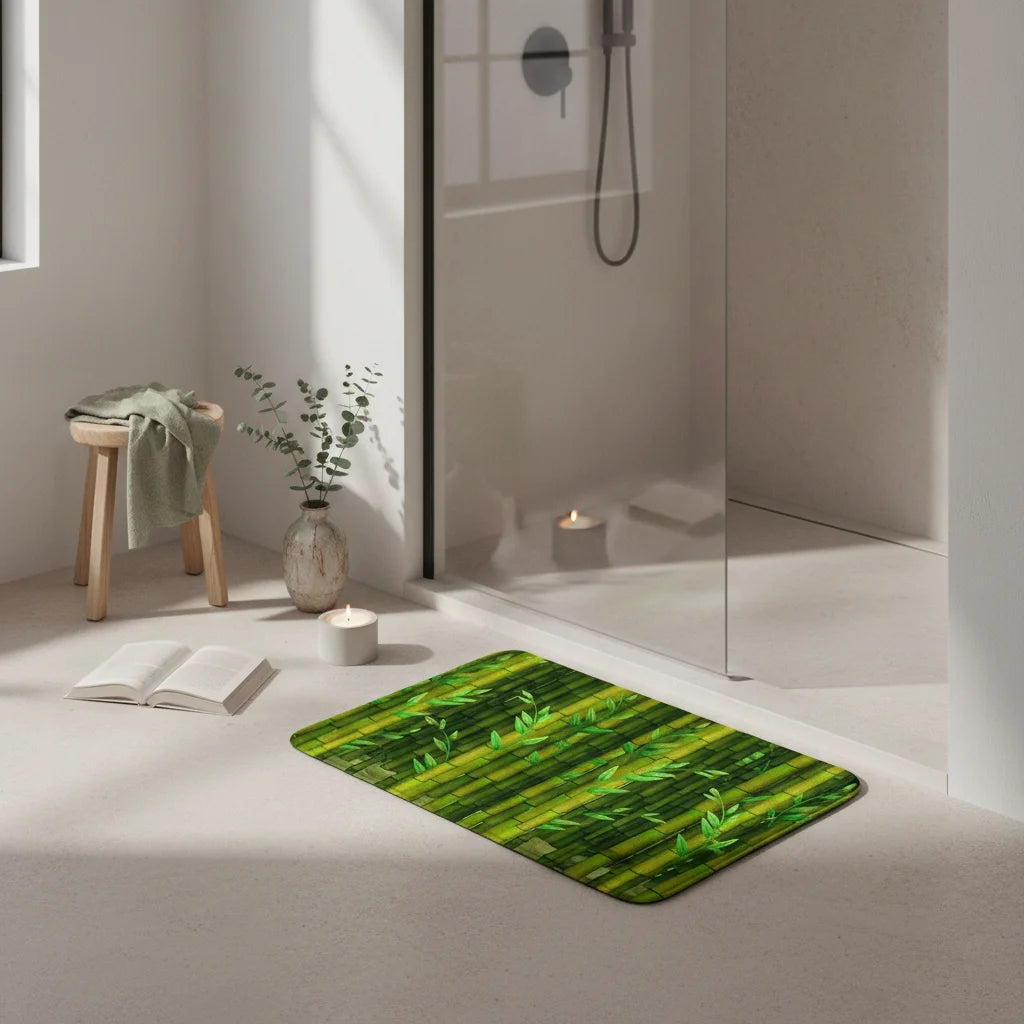 Tapis de Bain Vert Bambou