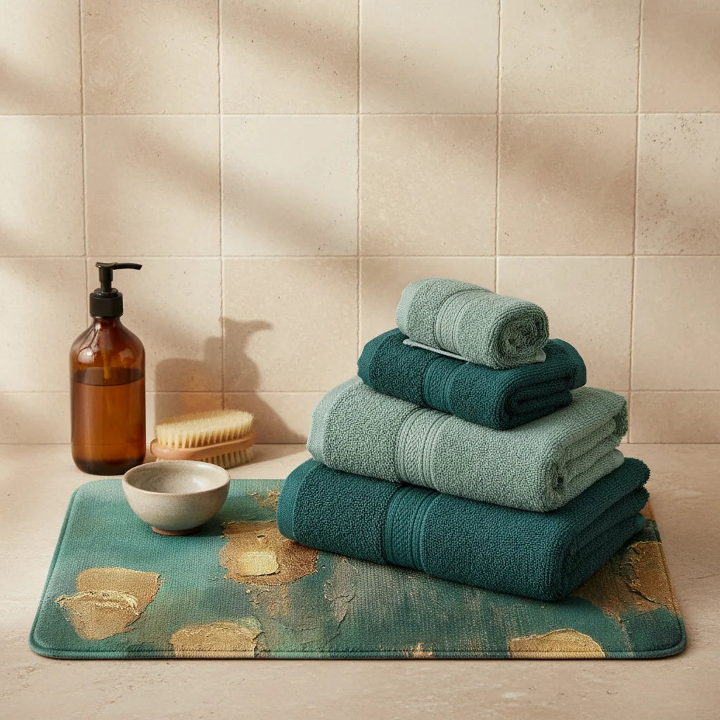 Tapis de Bain Vert D'eau