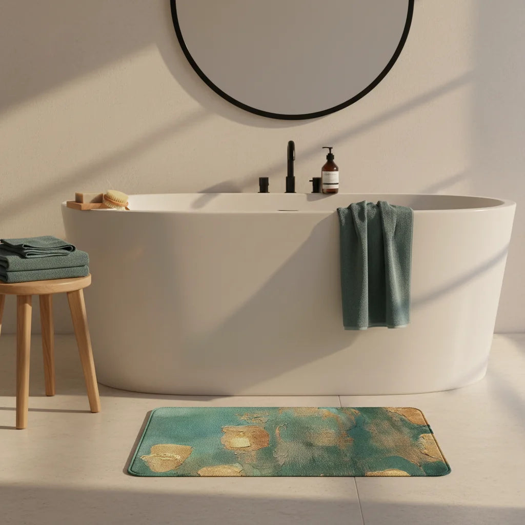 Tapis de Bain Vert D'eau