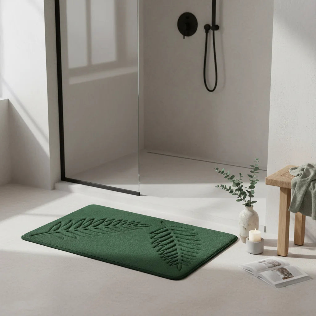 Tapis de Bain Vert Émeraude