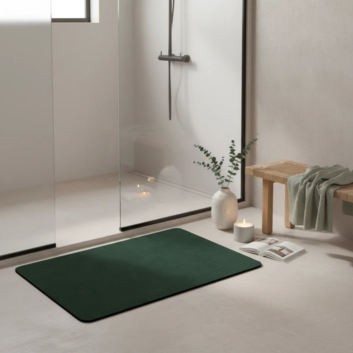 Tapis de Bain Vert Foret