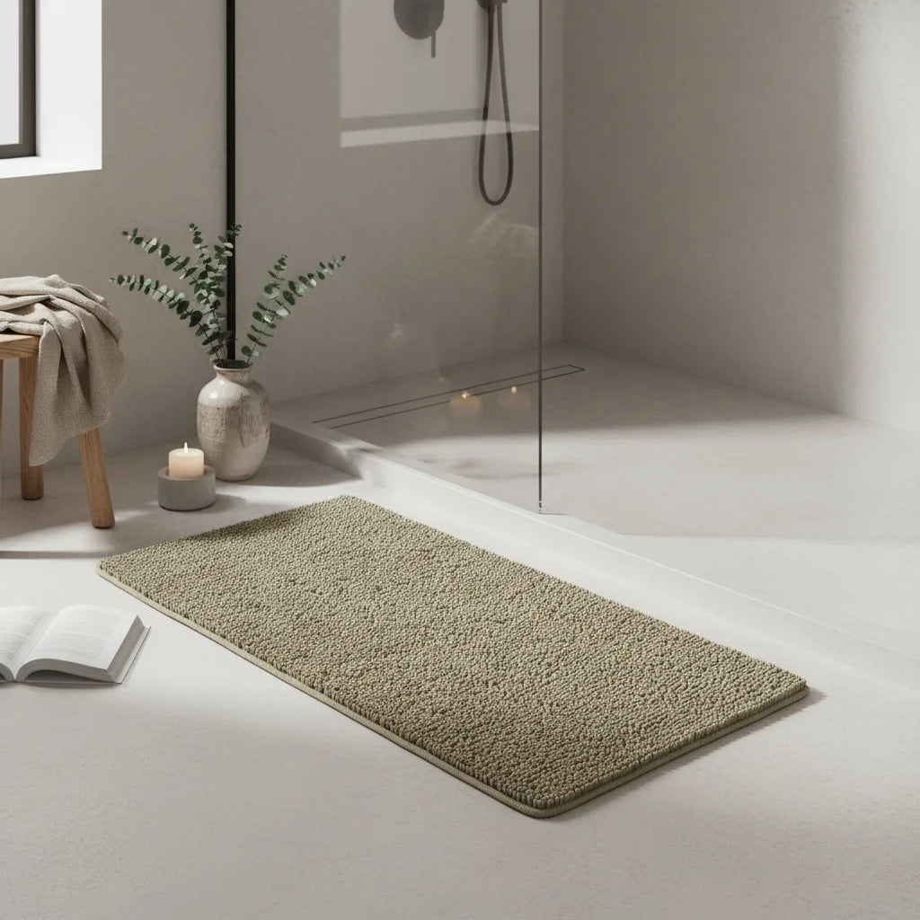 Tapis de Bain Vert Kaki