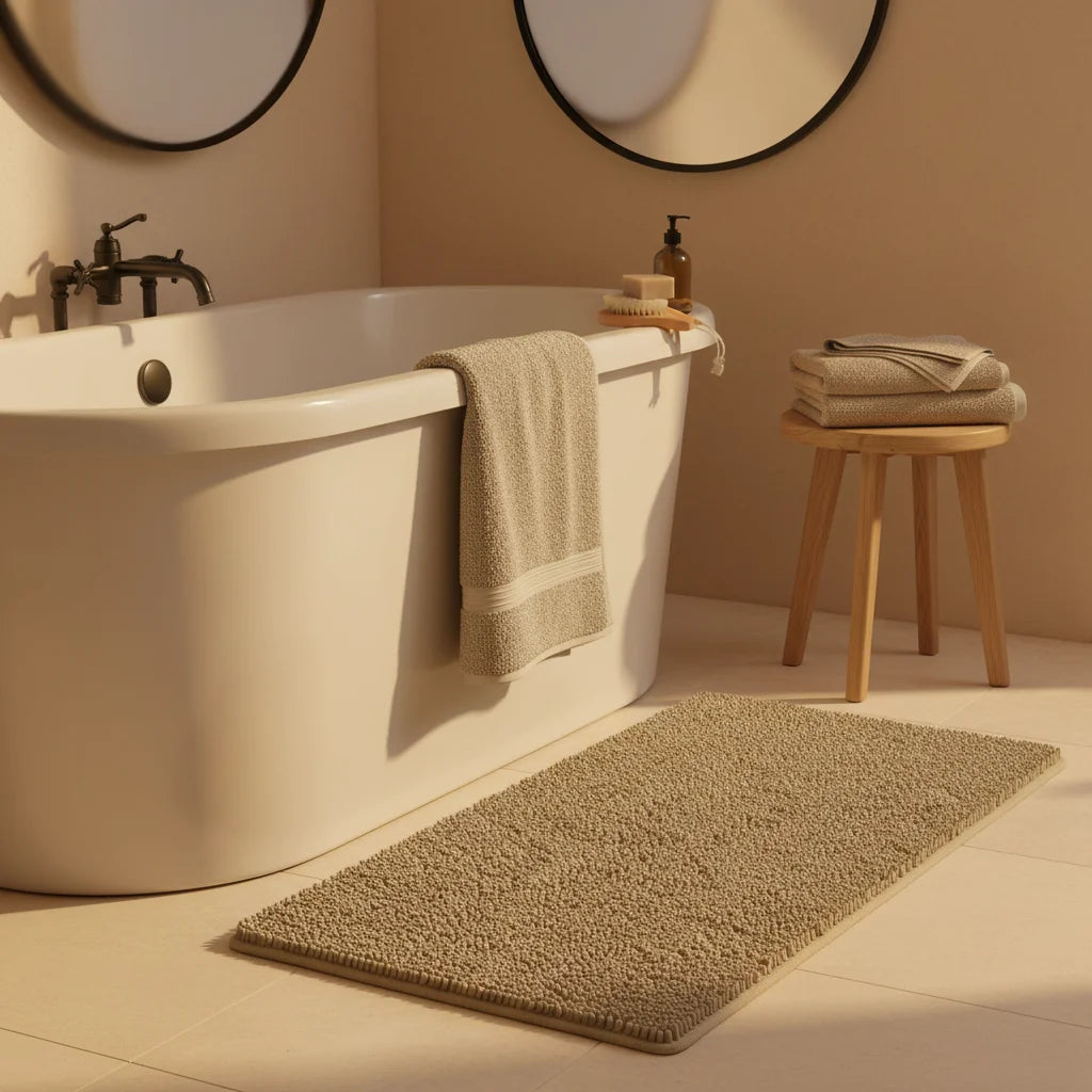 Tapis de Bain Vert Kaki