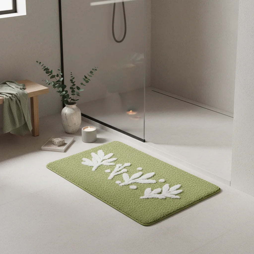 Tapis de Bain Vert Olive