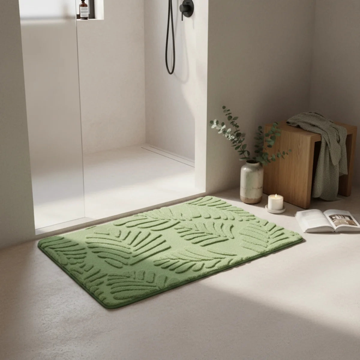 Tapis de Bain Vert Sauge