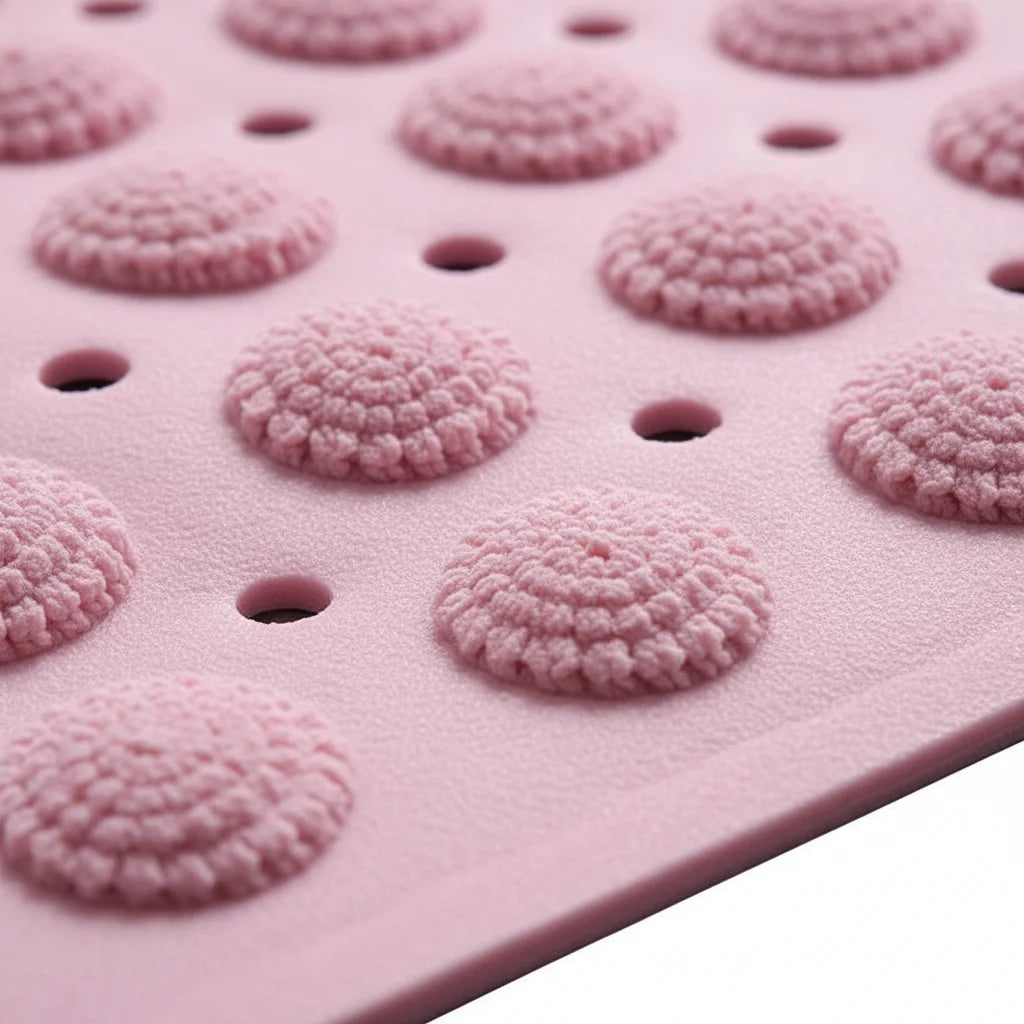 Tapis de Douche Antidérapant Rose Poudré