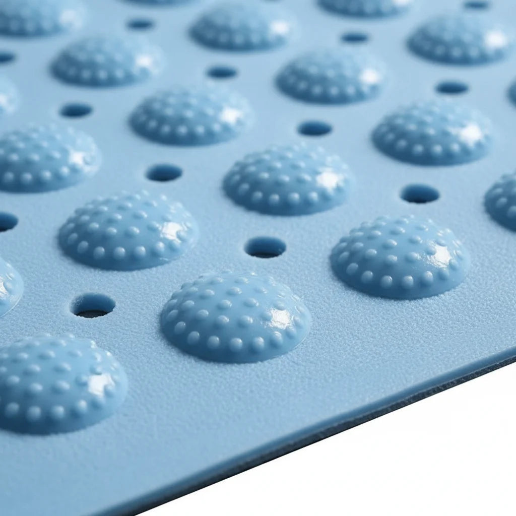 Tapis de Douche Antidérapant Bleu Azur