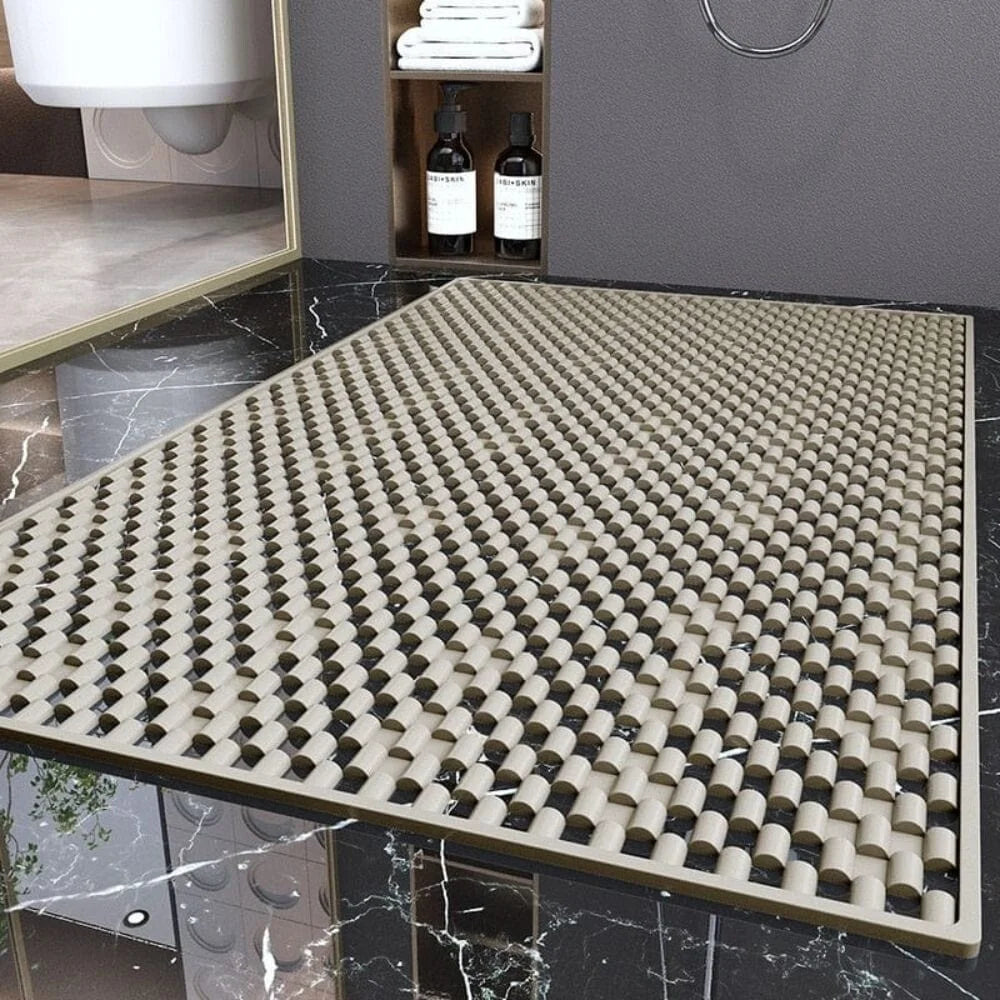Tapis de Douche Antidérapant Grande Taille Bleu Ciel