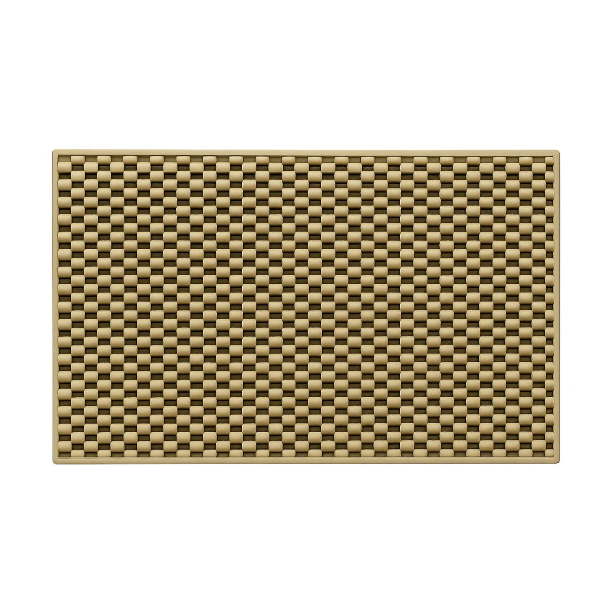 Tapis de Douche Antidérapant Grande Taille Beige Lin