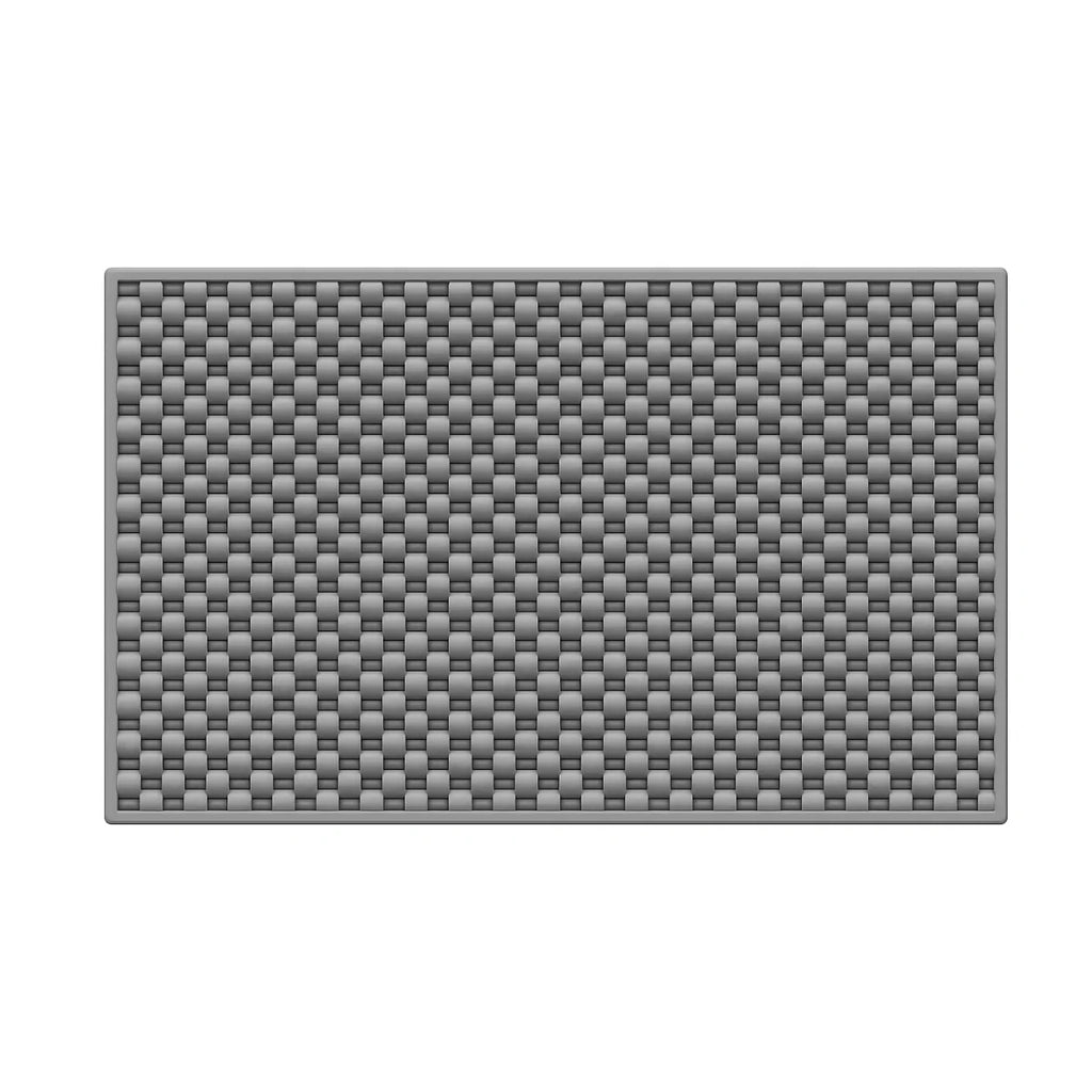 Tapis de Douche Antidérapant Grande Taille Gris Anthracite