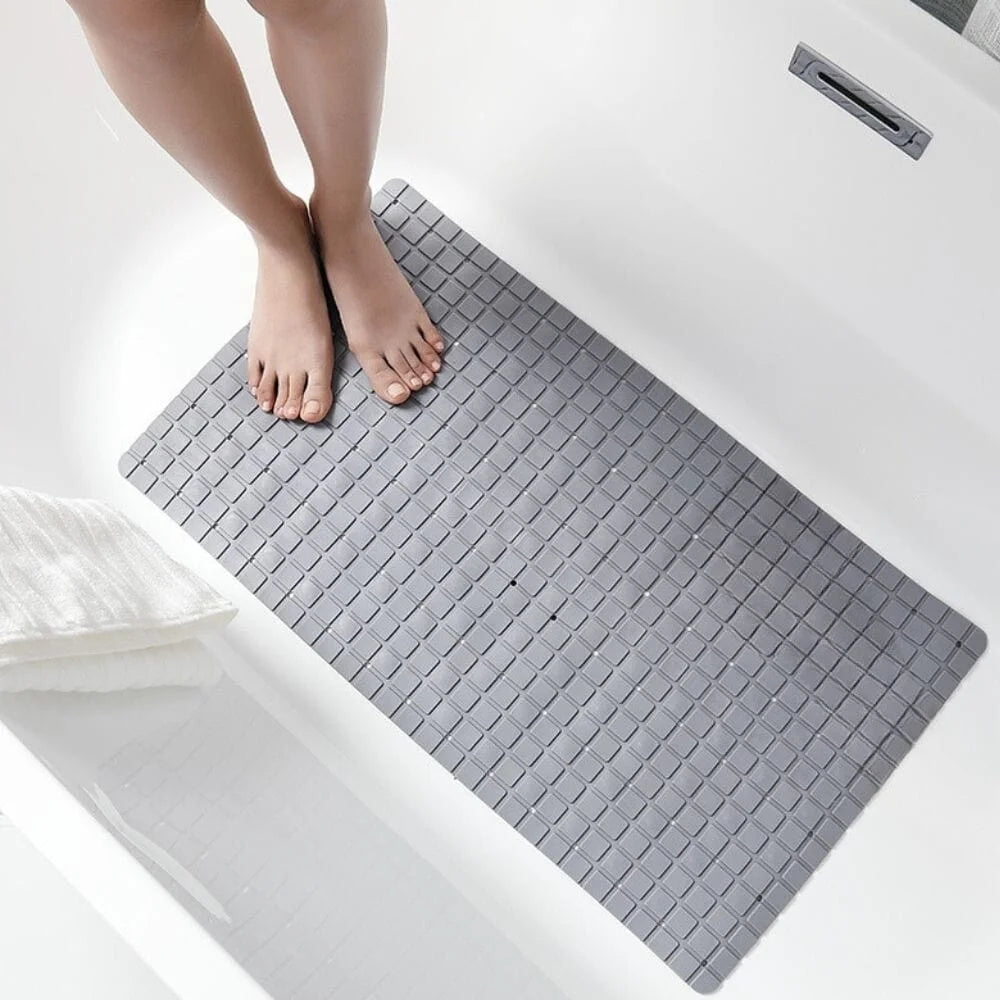 Tapis de Douche Antidérapant pour Senior Gris Perle