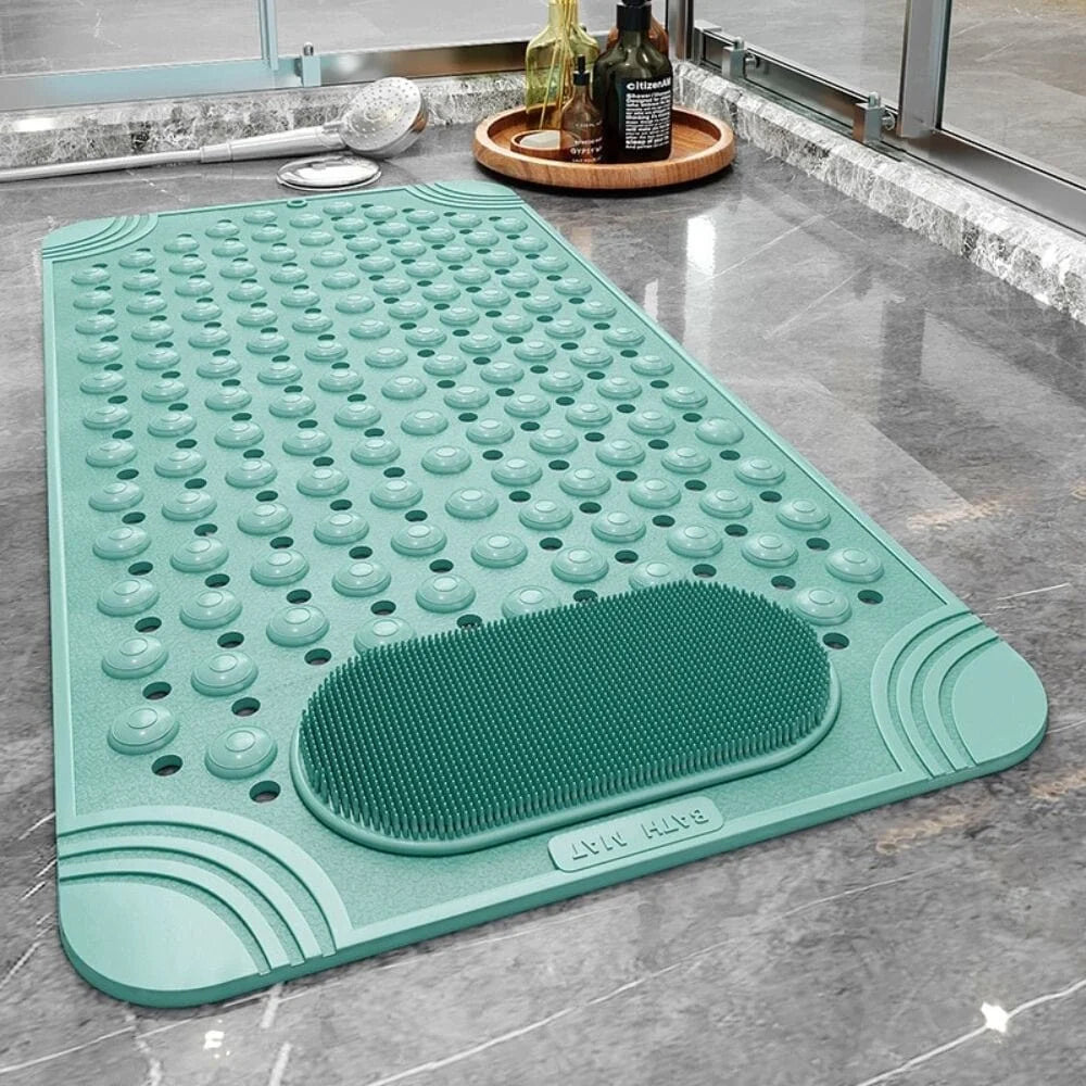 Tapis de Douche Antidérapant Rectangulaire Vert Menthe