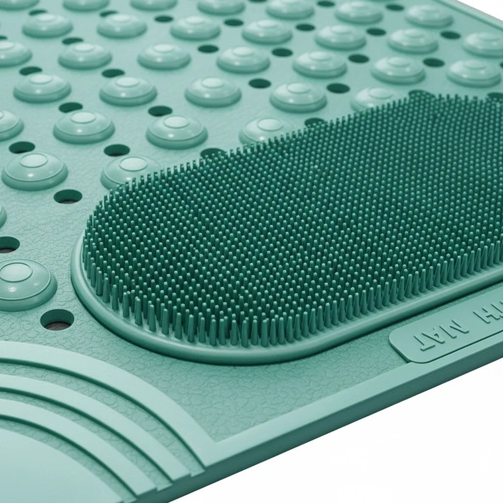 Tapis de Douche Antidérapant Rectangulaire Vert Menthe