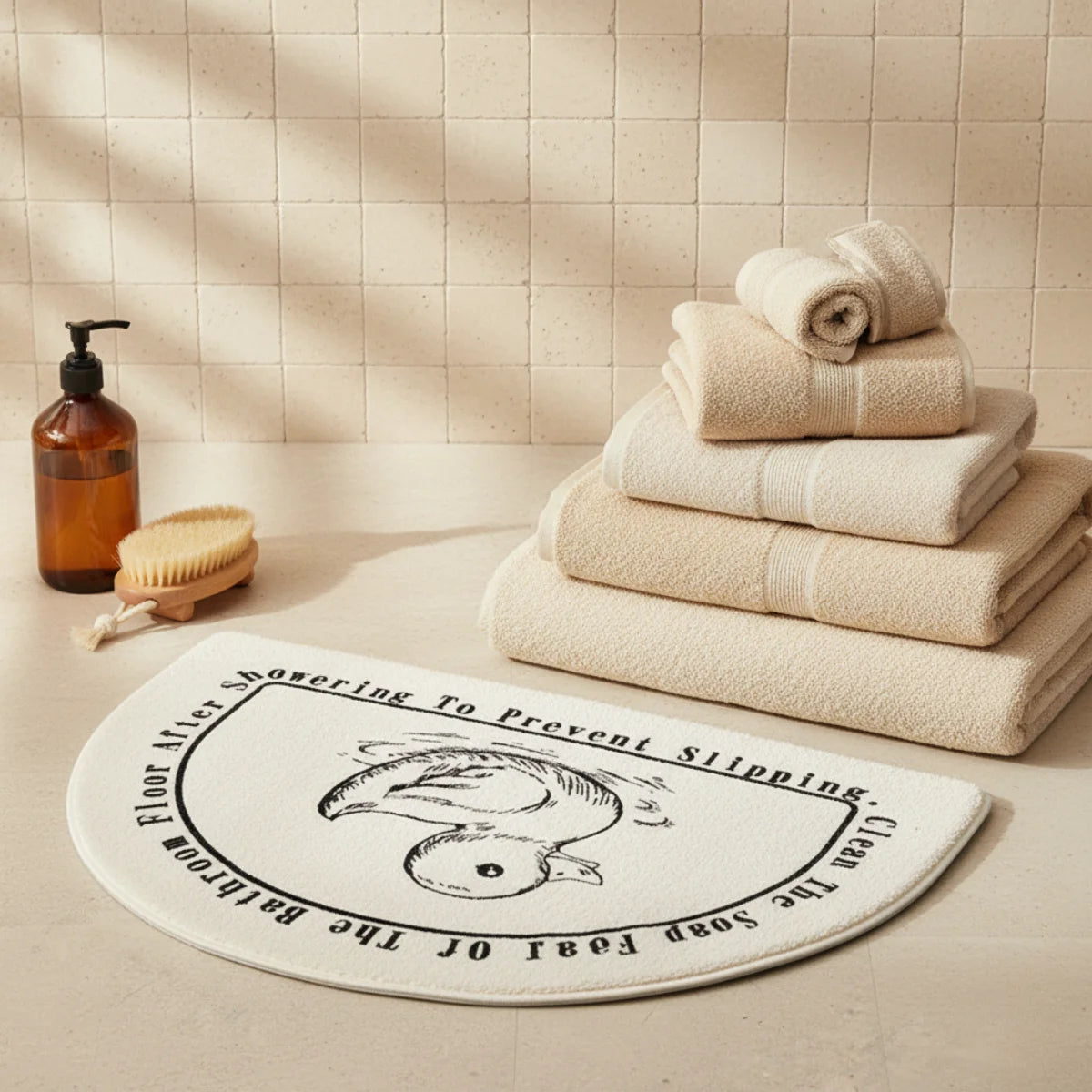 Tapis de Douche Demi Lune Demi Lune Canard