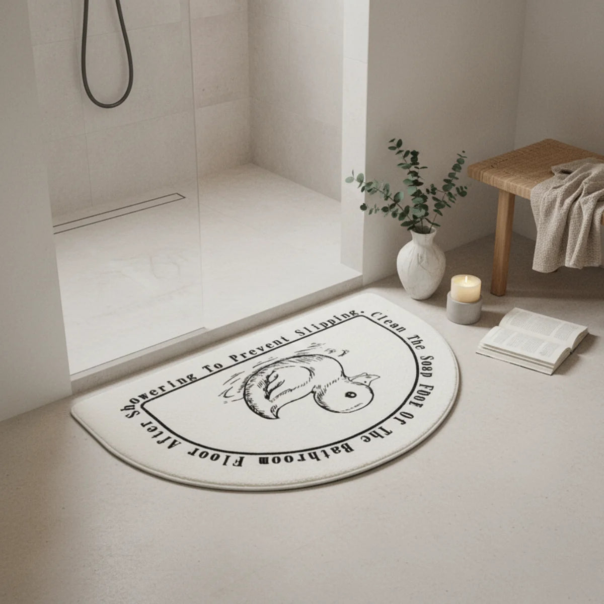 Tapis de Douche Demi Lune Demi Lune Canard