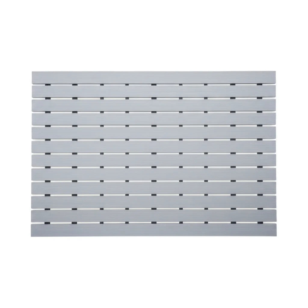 Tapis de Douche Imitation Bois Gris Perle