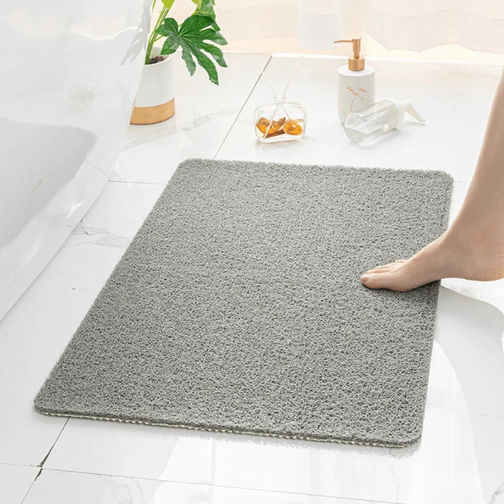 Tapis de Douche Italienne Antidérapant Gris Perle