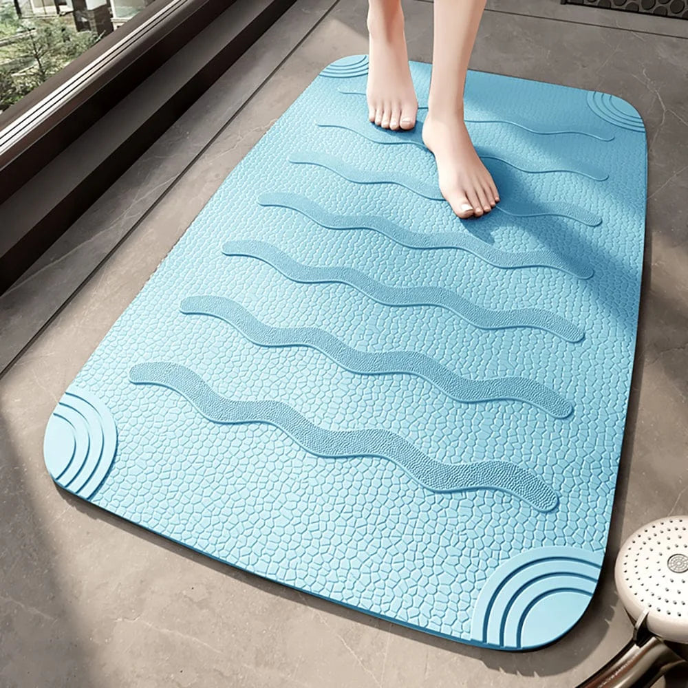 Tapis de Douche Italienne Bleu Pastel