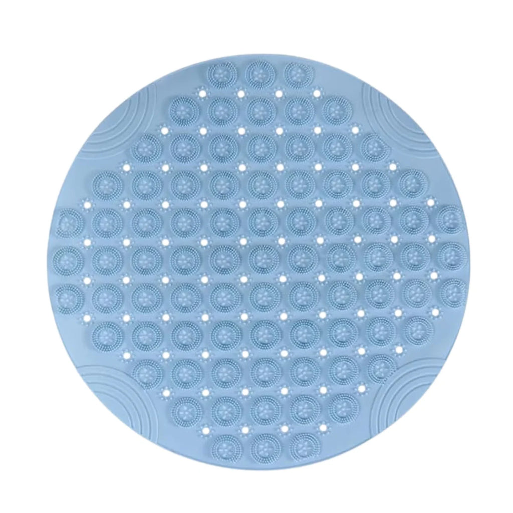 Tapis de Douche Rond Gris Perle