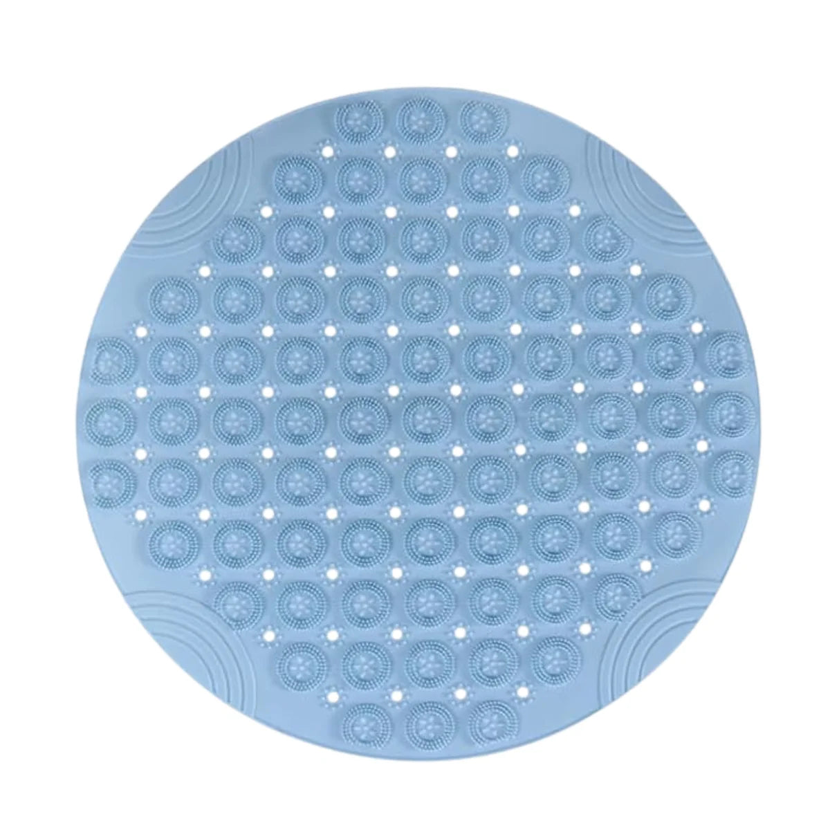 Tapis de Douche Rond Gris Perle