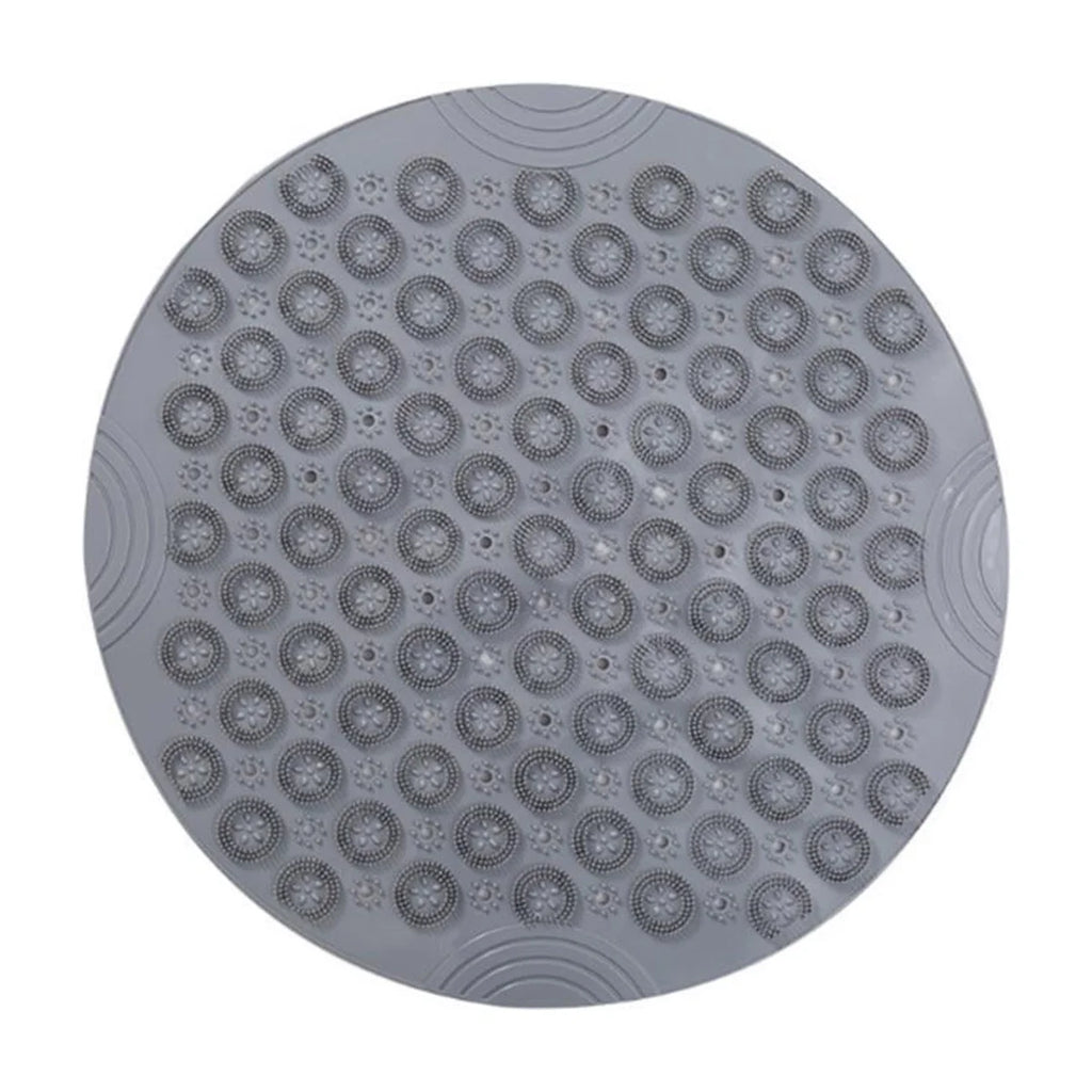 Tapis de Douche Rond Gris Perle