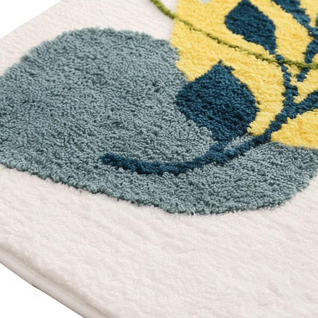 Tapis de Salle de Bain à Motif Zen Jardin Pastel