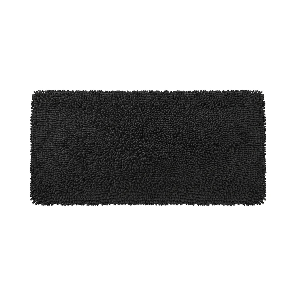 Tapis de Salle de Bain Antidérapant Grande Taille Noir Ébène