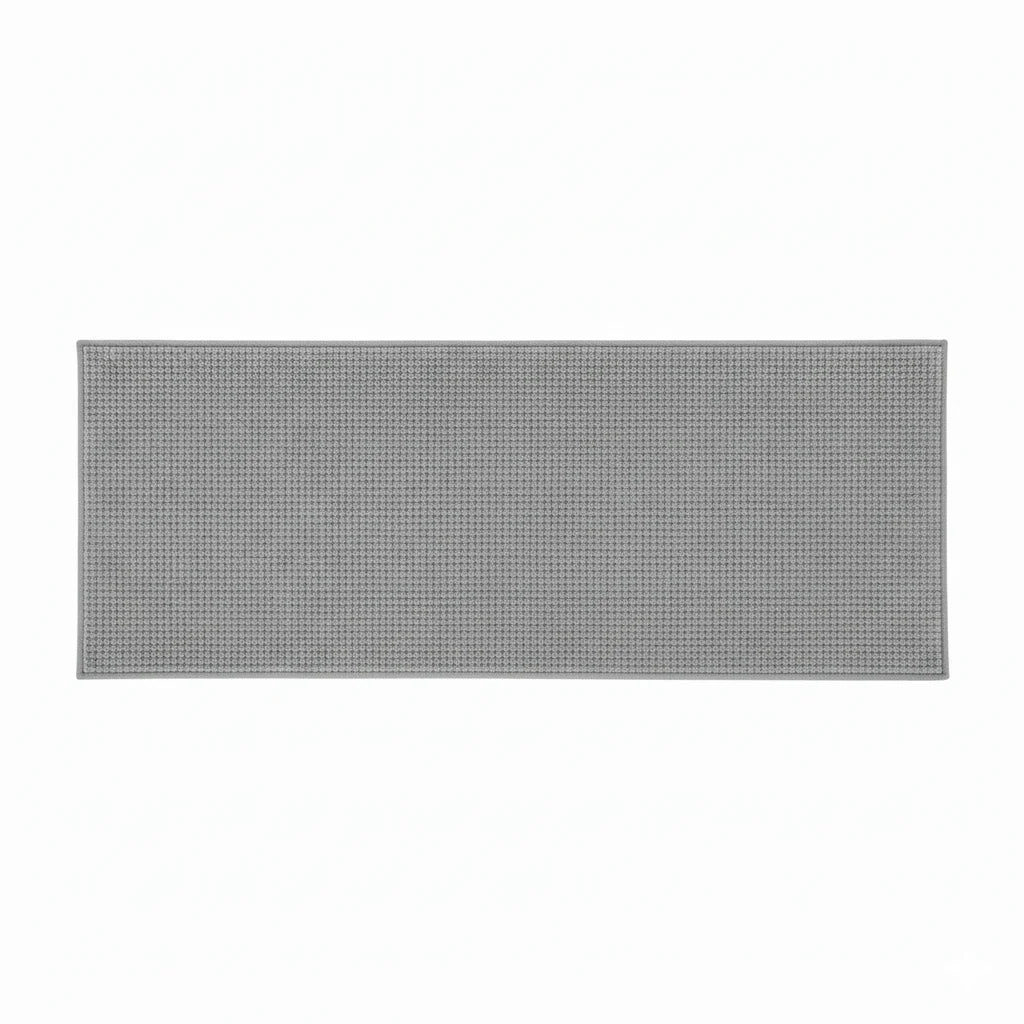 Tapis de Salle de Bain Grande Taille Gris Argenté