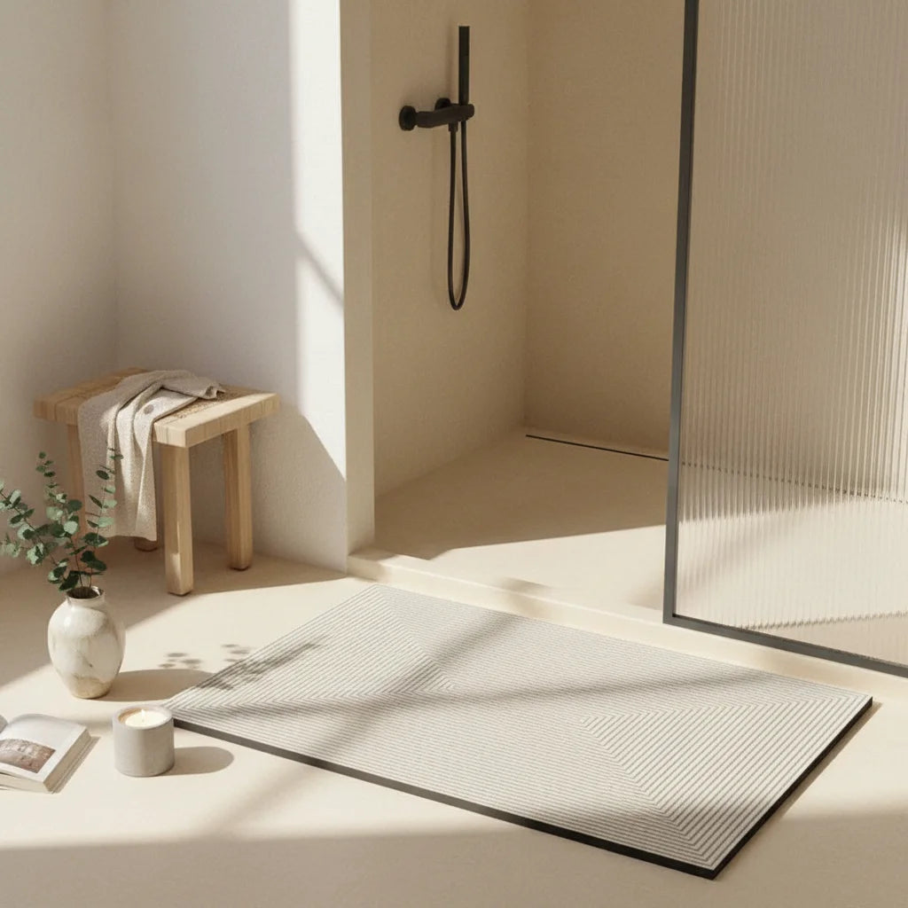 Tapis de Salle de Bain Gris 60x120cm