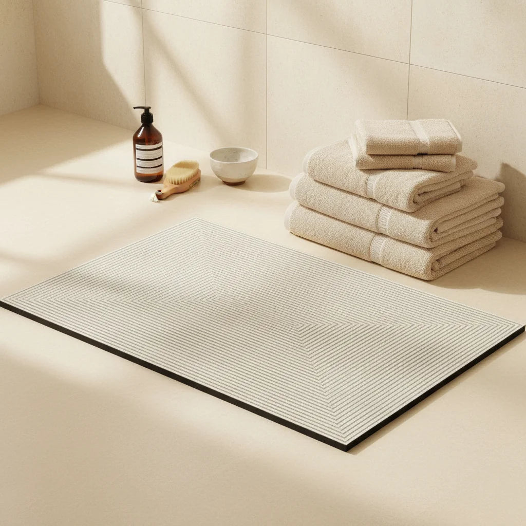 Tapis de Salle de Bain Gris 60x120cm