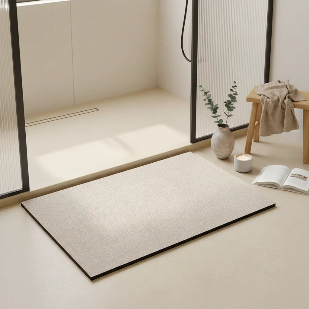 Tapis de Salle de Bain Gris Clair 60x120cm