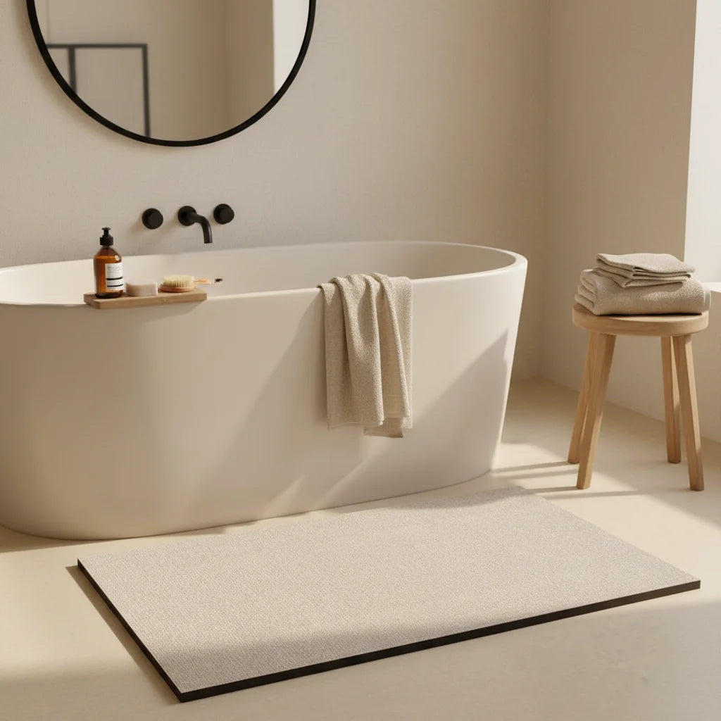 Tapis de Salle de Bain Gris Clair 60x120cm