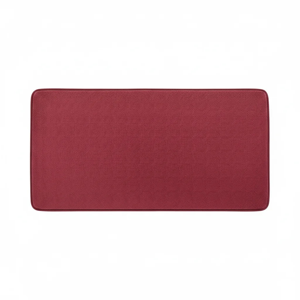 Tapis de Salle de Bain Haut de Gamme Rouge Bordeaux