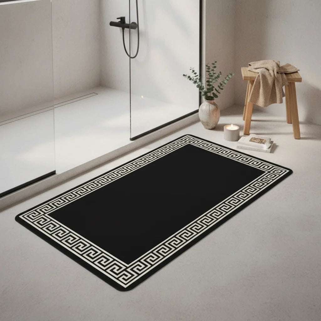 Tapis de Salle de Bain Luxe Grec Classique