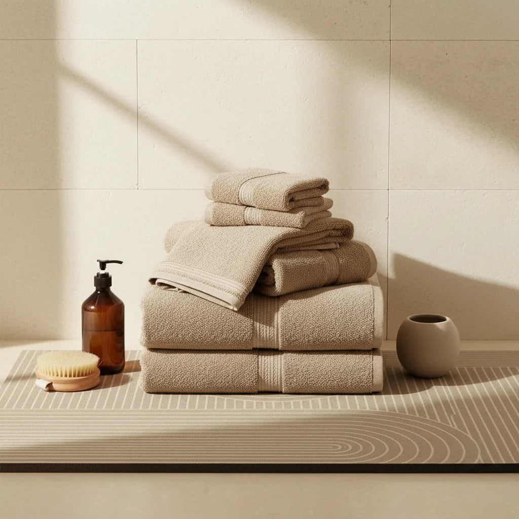 Tapis de Salle de Bain Marron 60x120cm