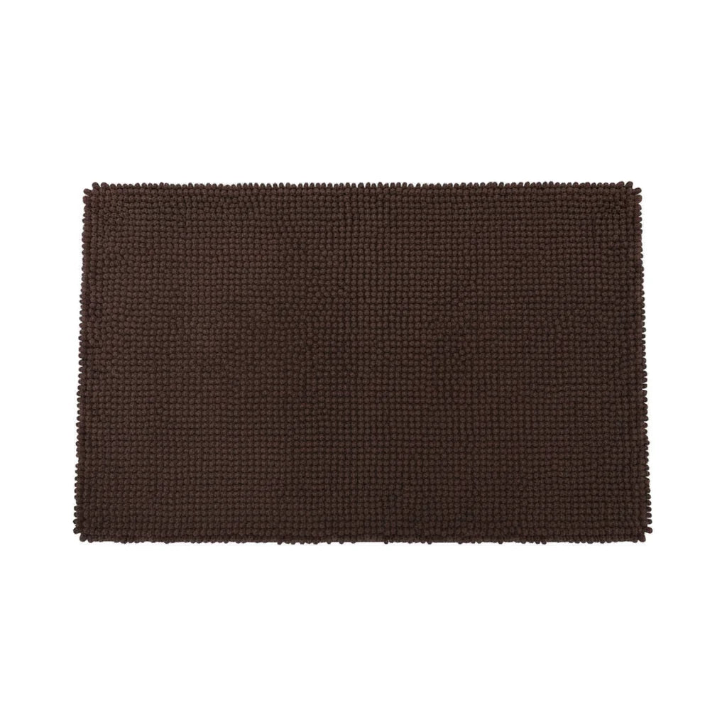 Tapis de Salle de Bain Microfibre Doux Marron Café