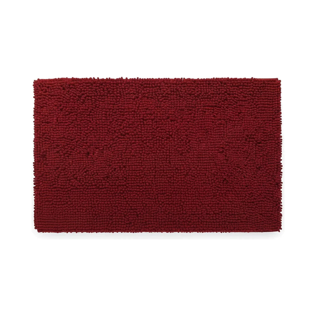 Tapis de Salle de Bain Microfibre Doux Rouge Cerise