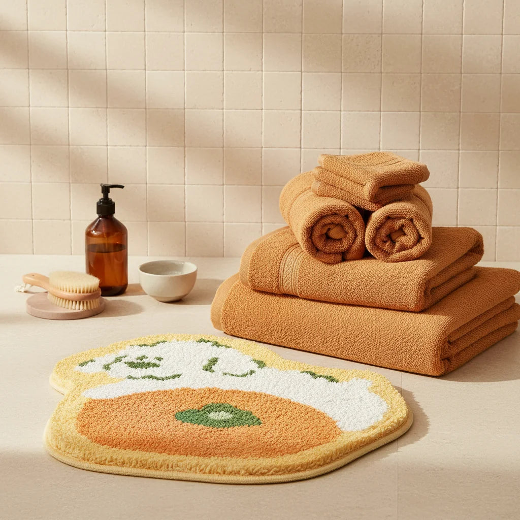 Tapis de Salle de Bain Original Orange