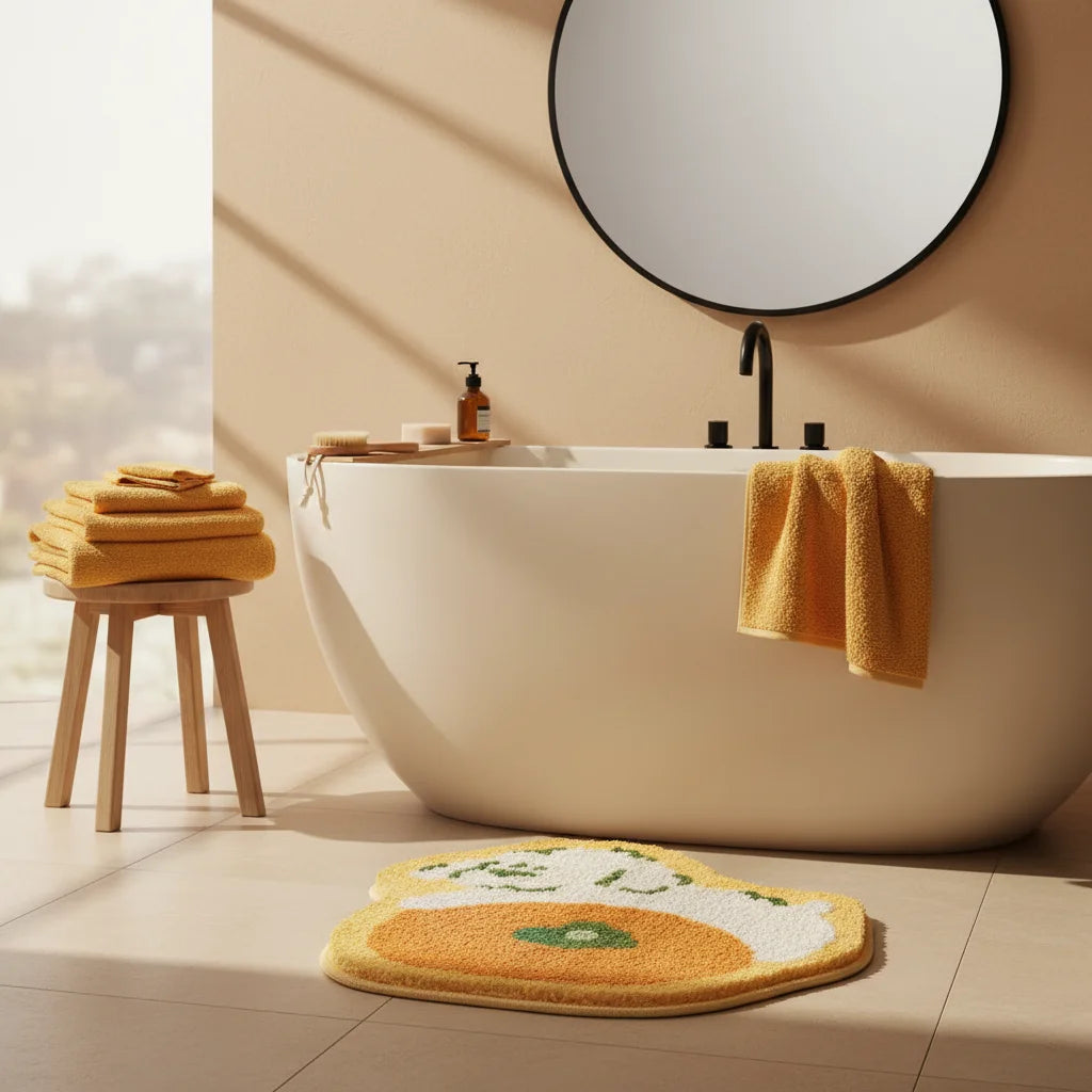 Tapis de Salle de Bain Original Orange