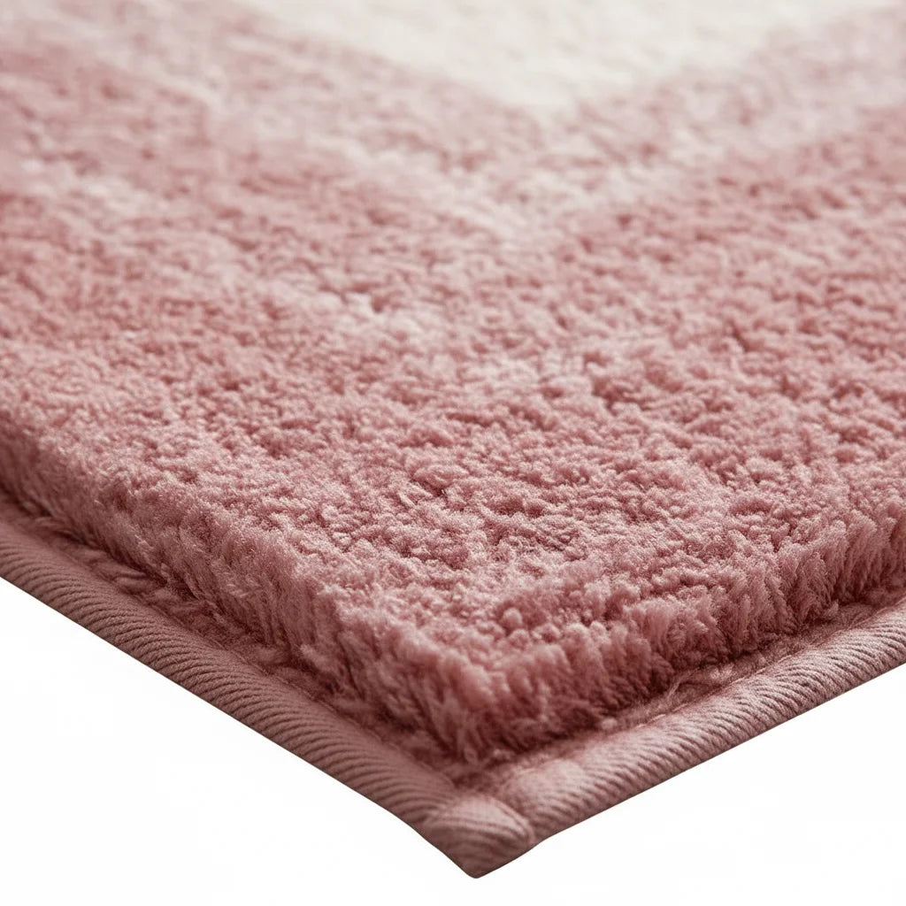 Tapis de Salle de Bain Rose 60x90cm
