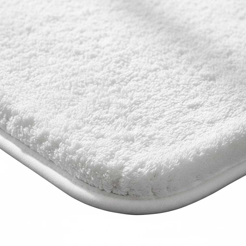 Tapis de Salle de Bain Super Absorbant Blanc Ivoire