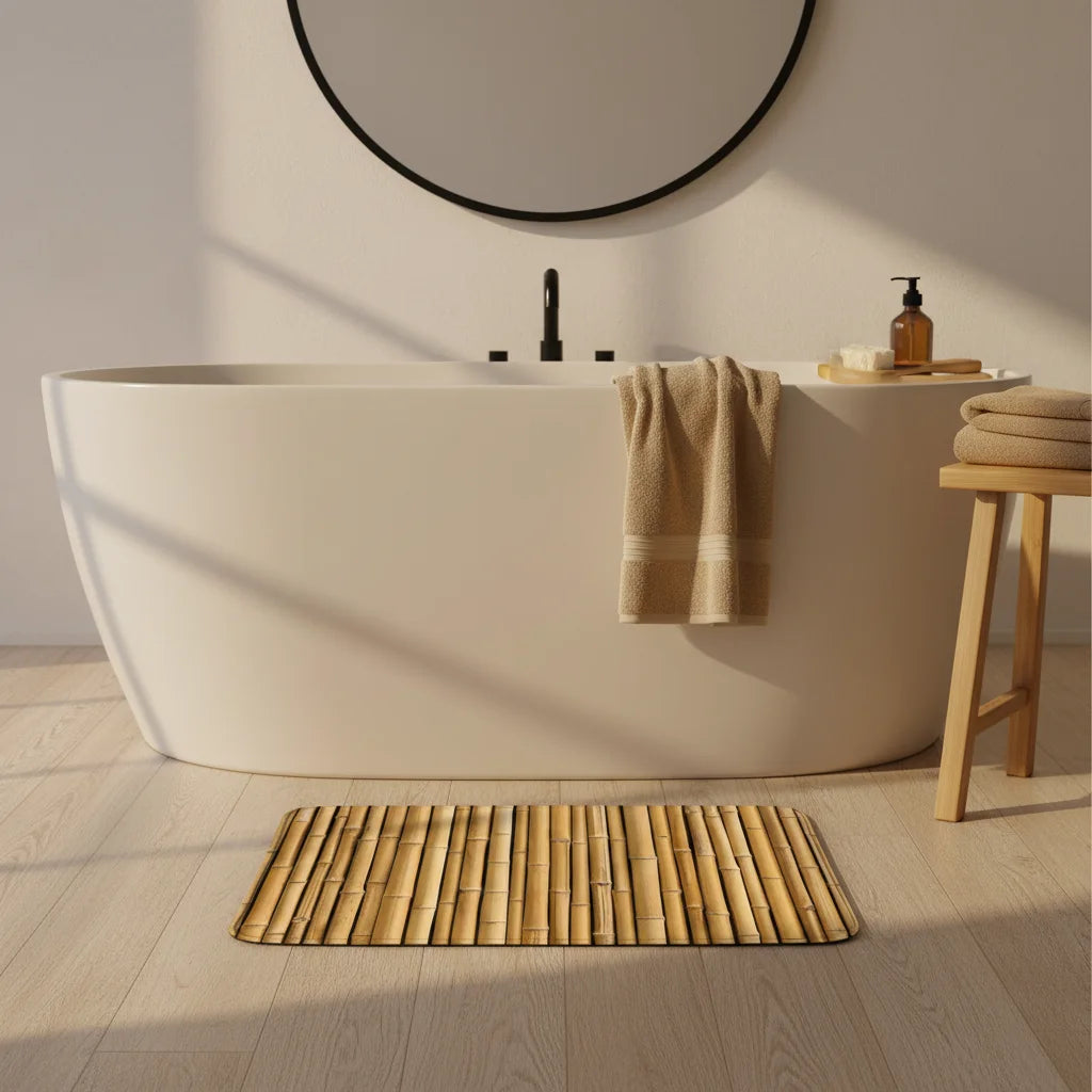Tapis de Sortie de bain - Imitation Bambou Bambou Doré