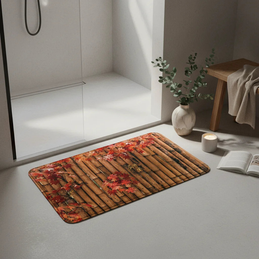 Tapis de Sortie de bain - Imitation Bambou Bambou Automne