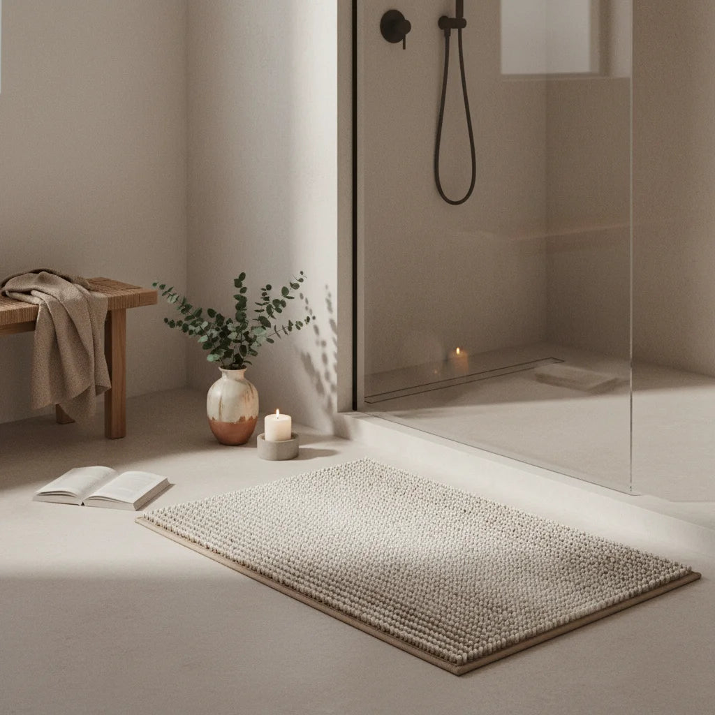 Tapis Douceur Chenille Beige Lin