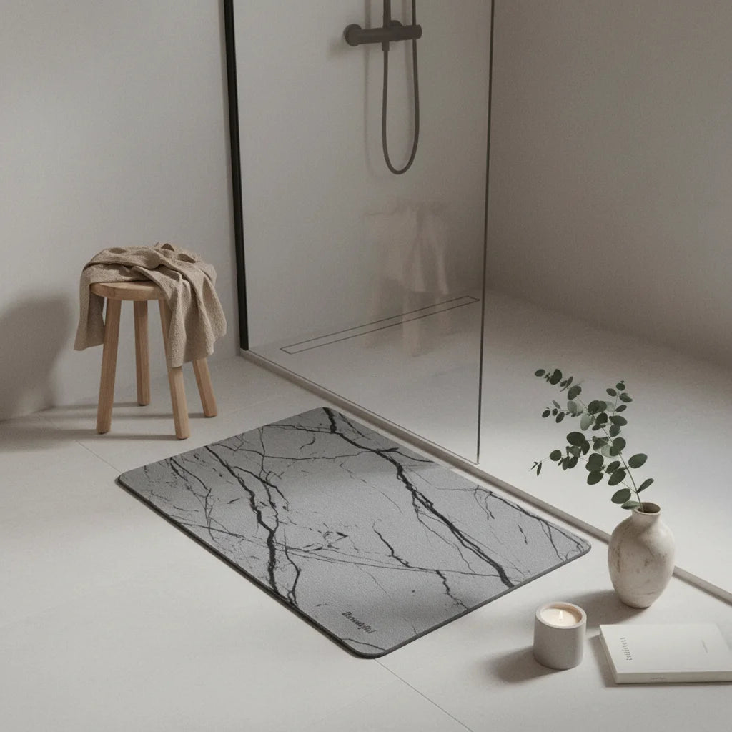 Tapis en Diatomite Marbre Gris 30x40cm